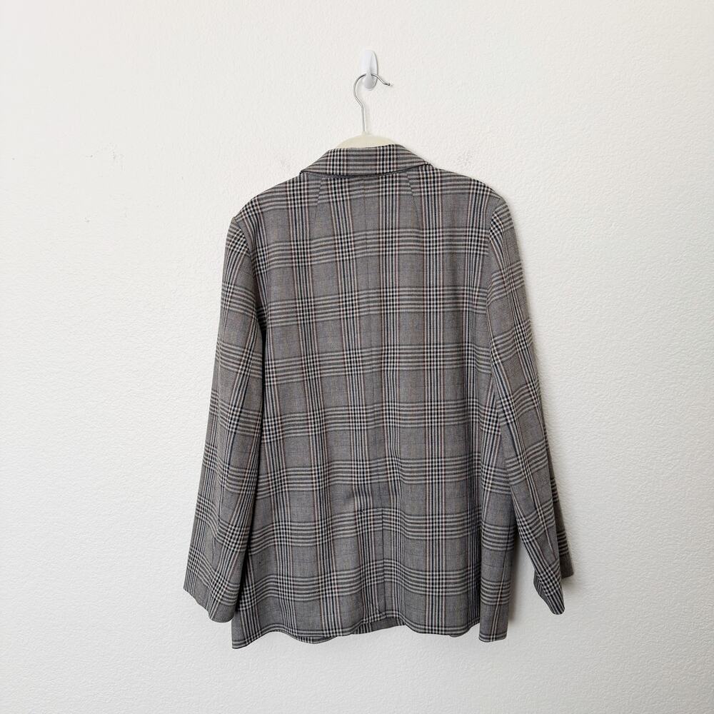 [Madewell] Caldwell Oversized Menswear Plaid Double Breasted Blazer Jacket Sz XL - Picture 3 of 13